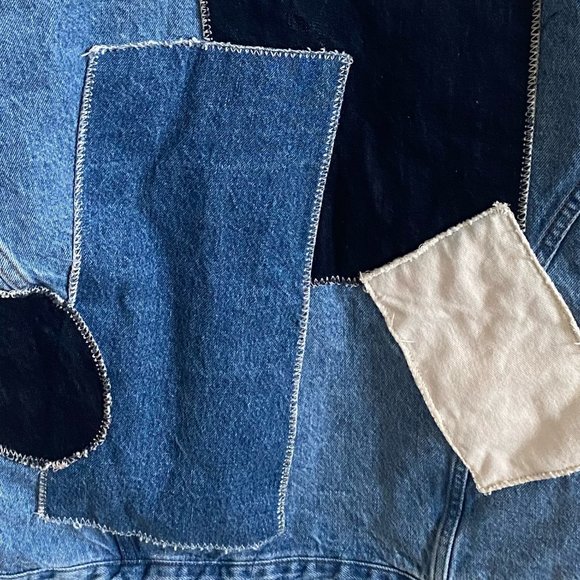 BDG Patchwork Denim Trucker Jacket Medium - Picture 7 of 8